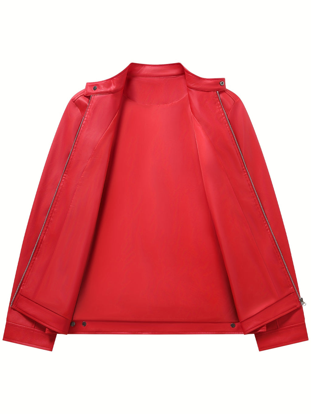 New Autumn/Winter Men's Jacket, European/American Style Motorcycle Jacket, Men's Stand Collar Windproof Winter Outerwear