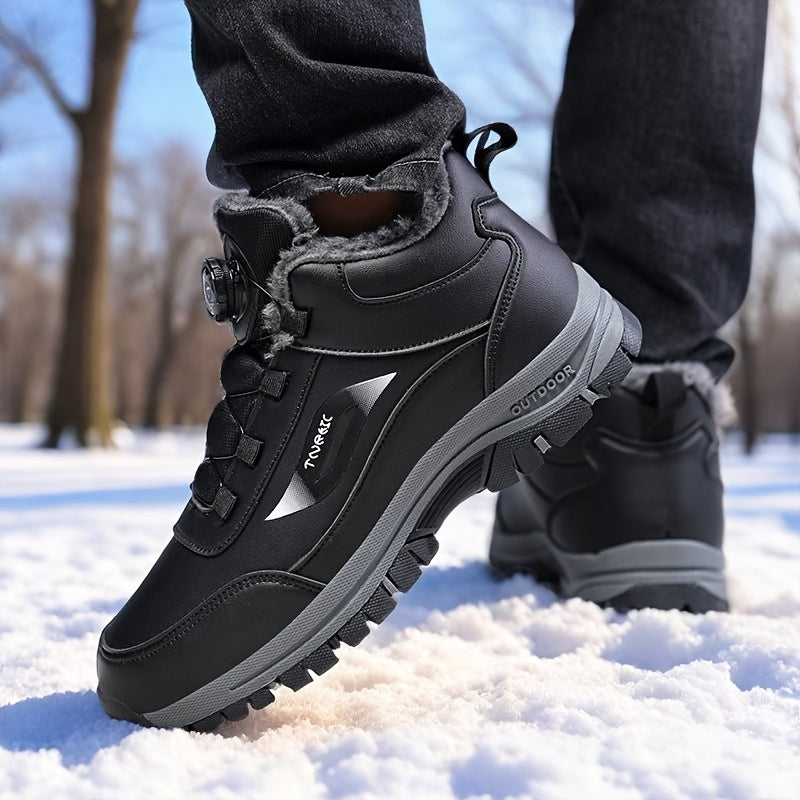 Men's Ankle Boots, Men's Sneakers, Men's Autumn/Winter Plush-Lined Thickened Warm Casual Sneakers