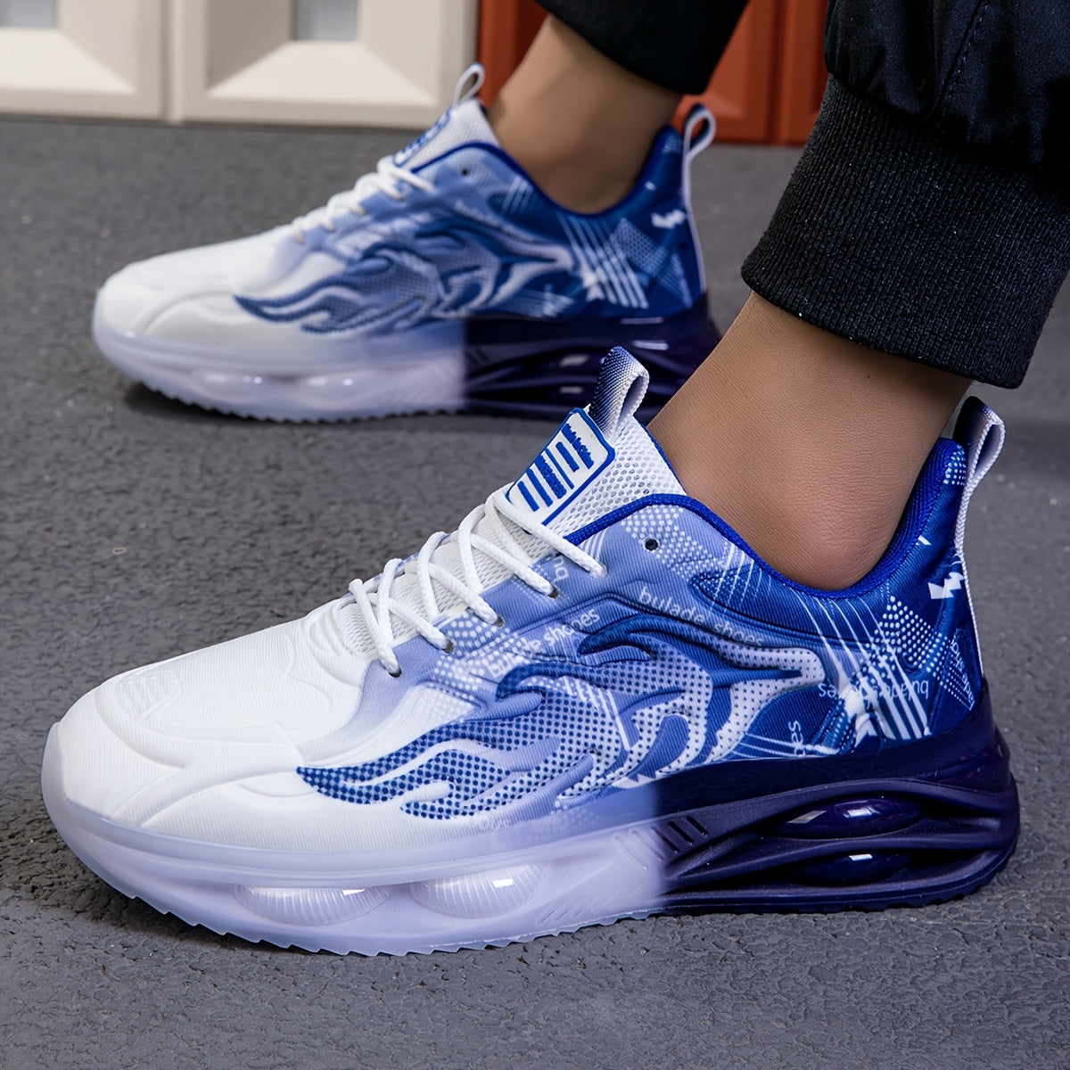 Men's Breathable Low-Top Sneakers - Soft Sole Lace-Up Training Shoes Suitable for, Gym, Walking & Daily Wear - Minimalist Casual Sneakers with Cushioned PVC Sole - Year-Round Outdoor & Indoor Sneakers (Brand)