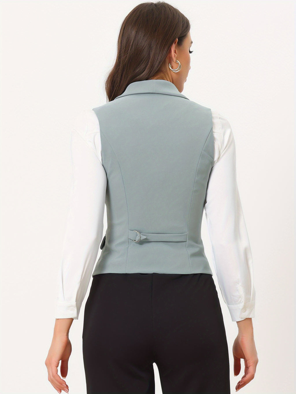 Women's Suit Vest Double Breasted Lapel Dressy Waistcoat Vest