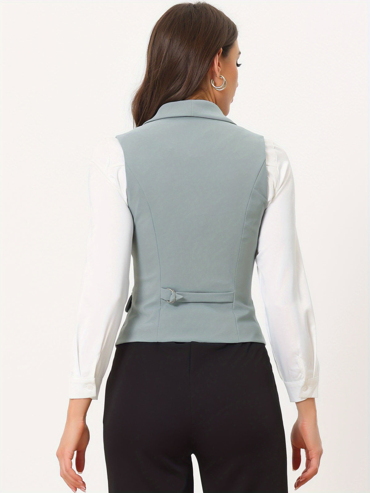 Women's Suit Vest Double Breasted Lapel Dressy Waistcoat Vest
