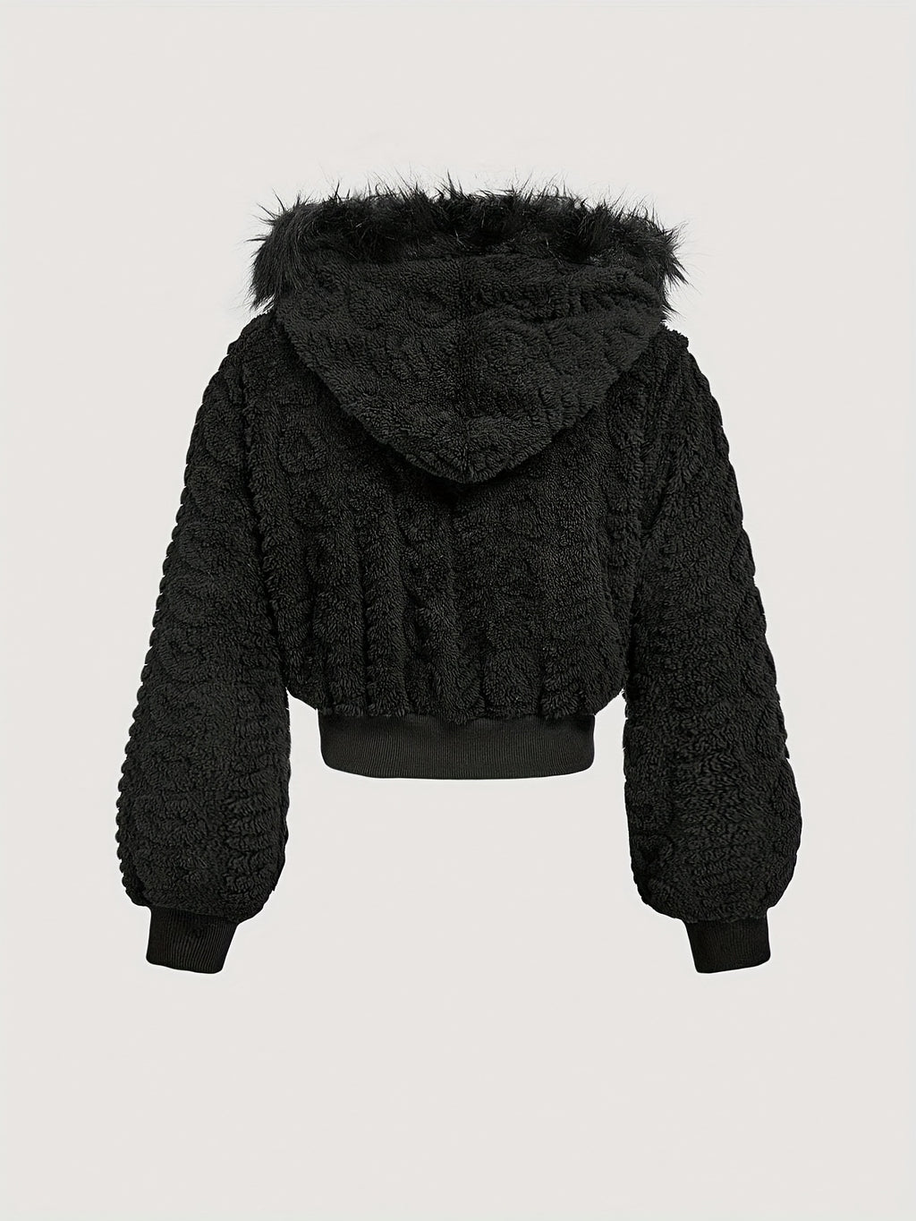 Women's Fashion Zip-Up Short Faux Fur Coat