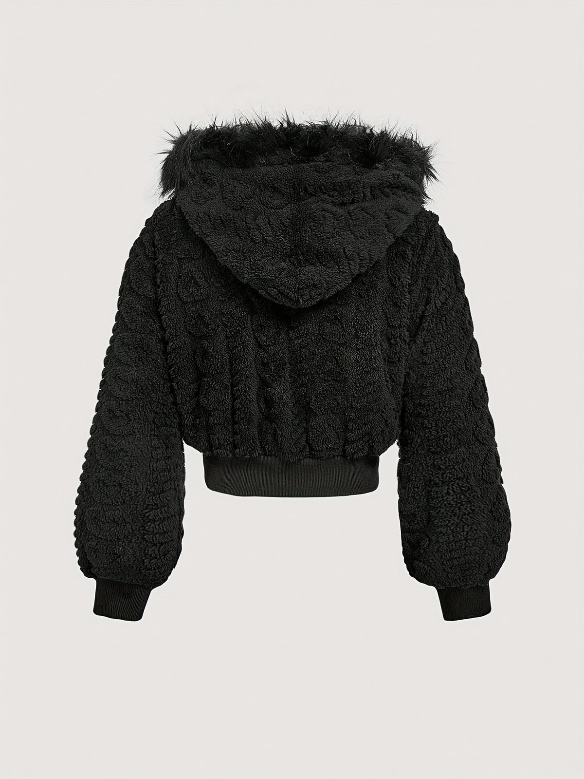 Women's Fashion Zip-Up Short Faux Fur Coat