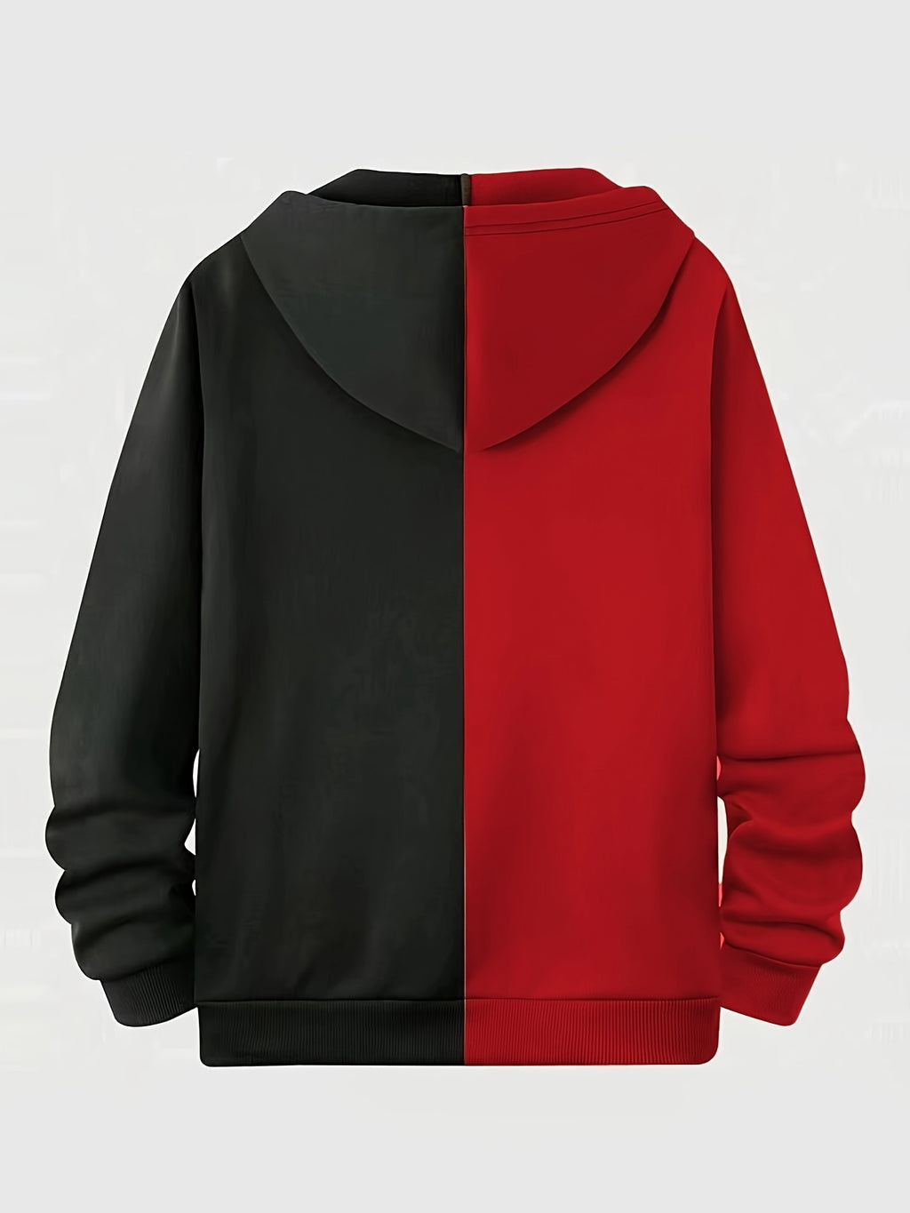 Men's Autumn/Winter Printed Hooded Zip-Up Jacket