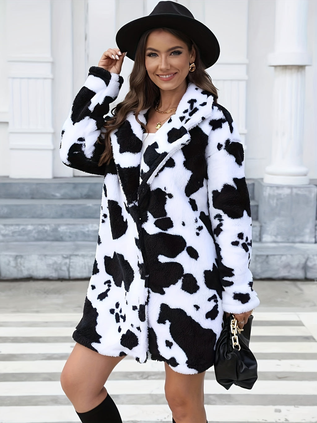 New Style Plush Coat Autumn and Winter Long Coat Thickened Version