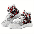 [Gothic Joker Sneakers] Men's Gothic Joker Punk Sneakers, Bold Joker Design High-Top Shoes, Dark Aesthetic Streetwear Trainers, Couple's Casual Comfortable Round Toe All-Match Shoes, Men's Fashion Shoes