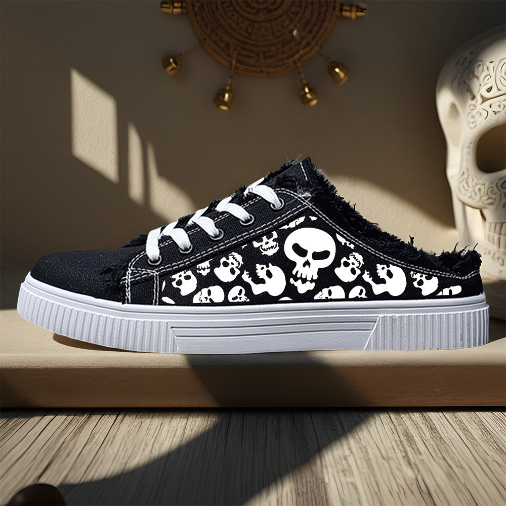 Kulou1-10-X003 Men'S Casual Sneakers Skate Shoes Lace 2D Print Series Campus Casual All-Season