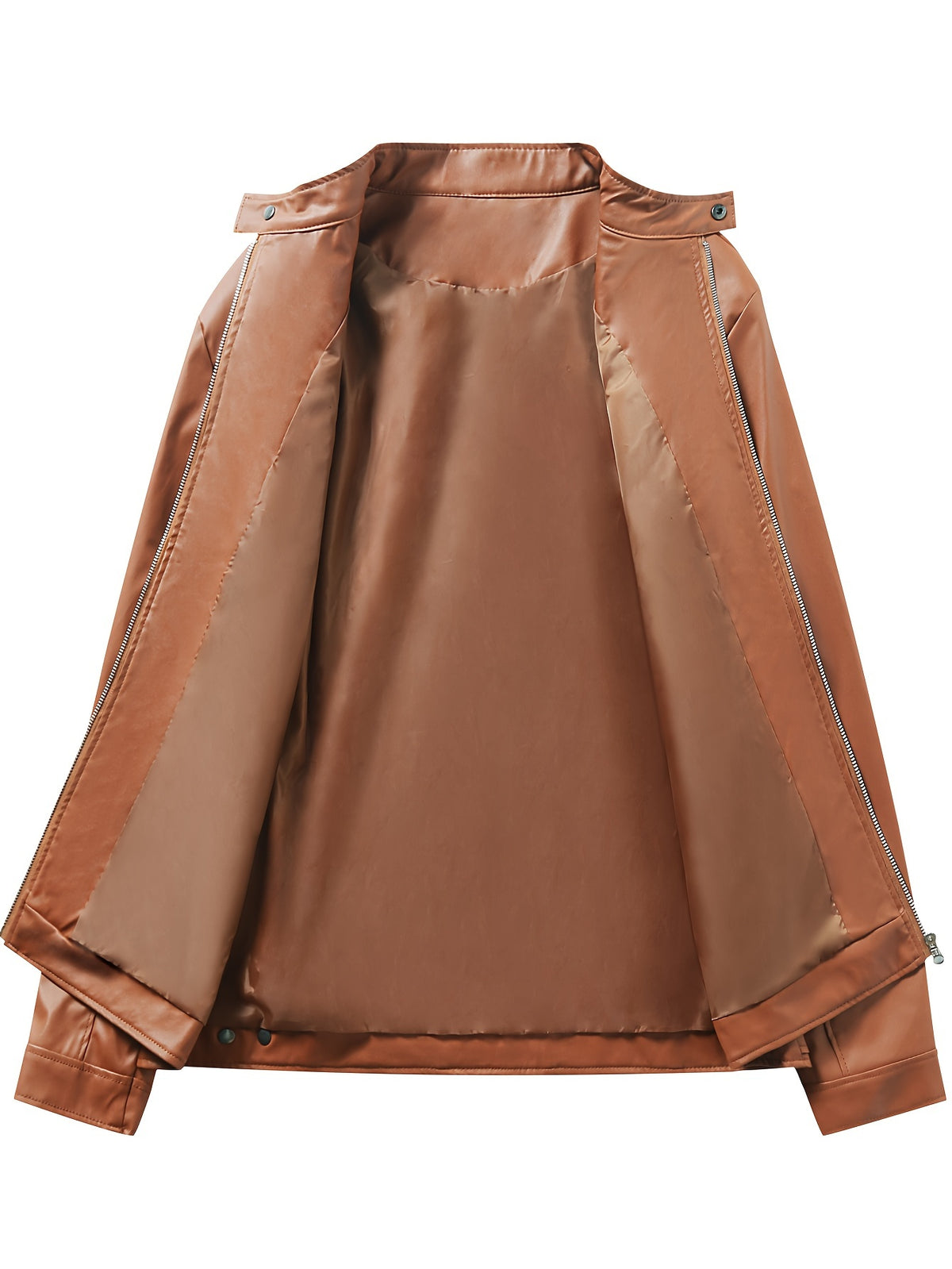 New Autumn/Winter Men's Jacket, European/American Style Motorcycle Jacket, Men's Stand Collar Windproof Winter Outerwear