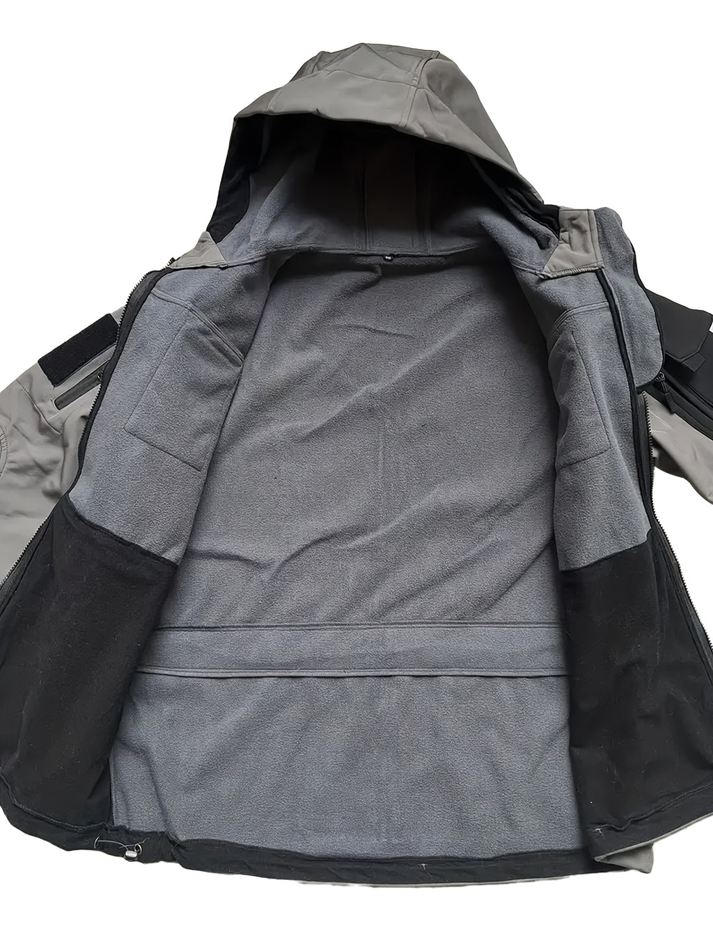 Winter Shark Skin Softshell Hooded Jacket Multi-pocket Tactical Windbreaker for Outdoor Adventures -lined Thermal Fabric Ideal for Snowy Weather and Hiking ExcursionsWinter Shark Skin Softshell Hooded Jacket Multi-pocket Tactical Windbreaker Fo