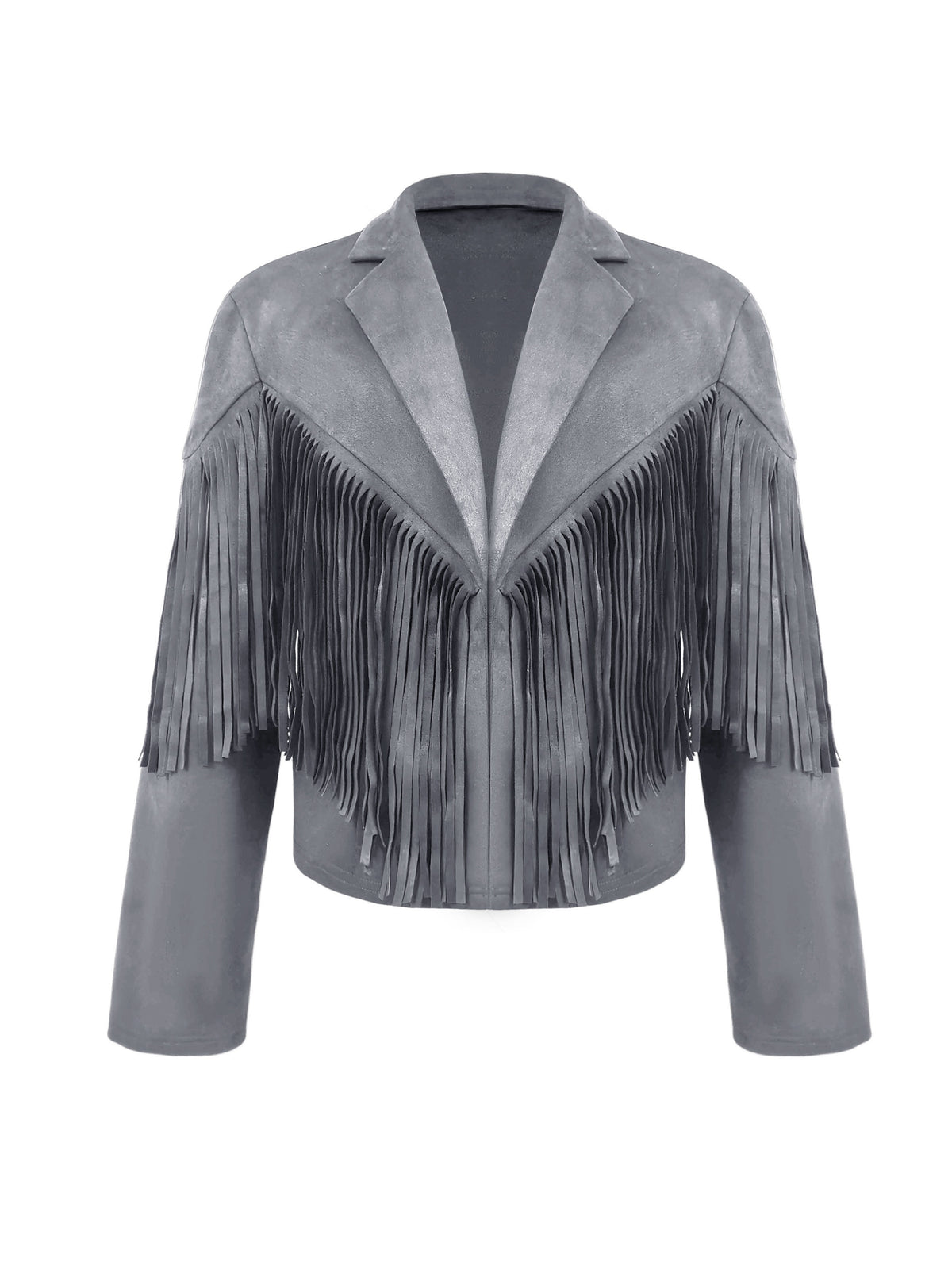 Men'S Faux Velvet Casual Tassel Western Style Coat