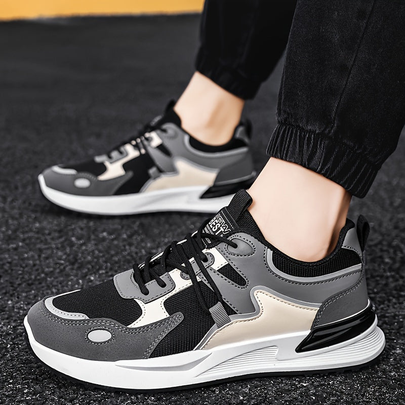 [Men's Sports Shoes] Mesh Summer Men's Casual Trendy Sports Shoes - Breathable Running Sneakers for Students with Thick-Sole Dad Shoes