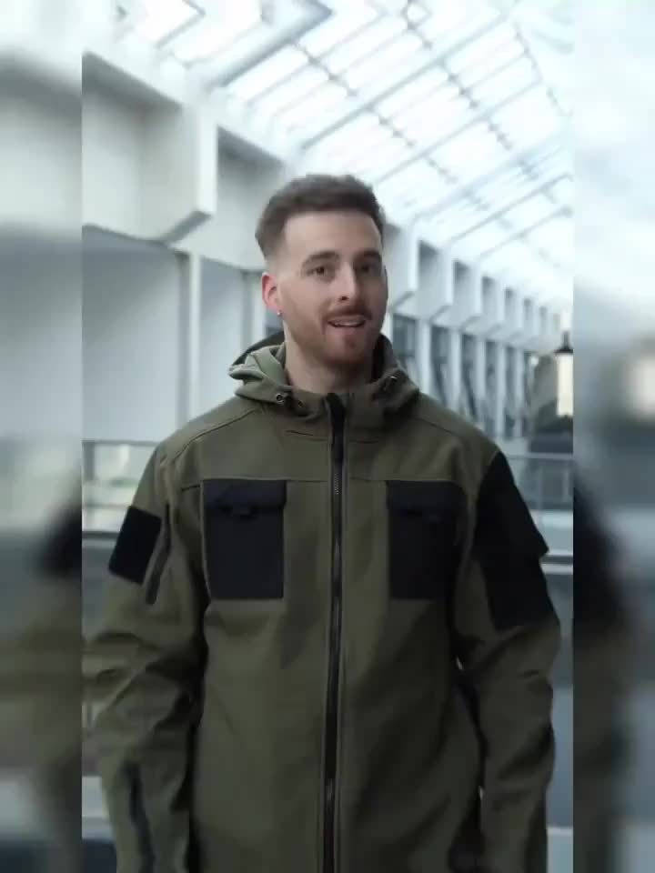 Winter Shark Skin Softshell Hooded Jacket Multi-pocket Tactical Windbreaker for Outdoor Adventures -lined Thermal Fabric Ideal for Snowy Weather and Hiking ExcursionsWinter Shark Skin Softshell Hooded Jacket Multi-pocket Tactical Windbreaker Fo
