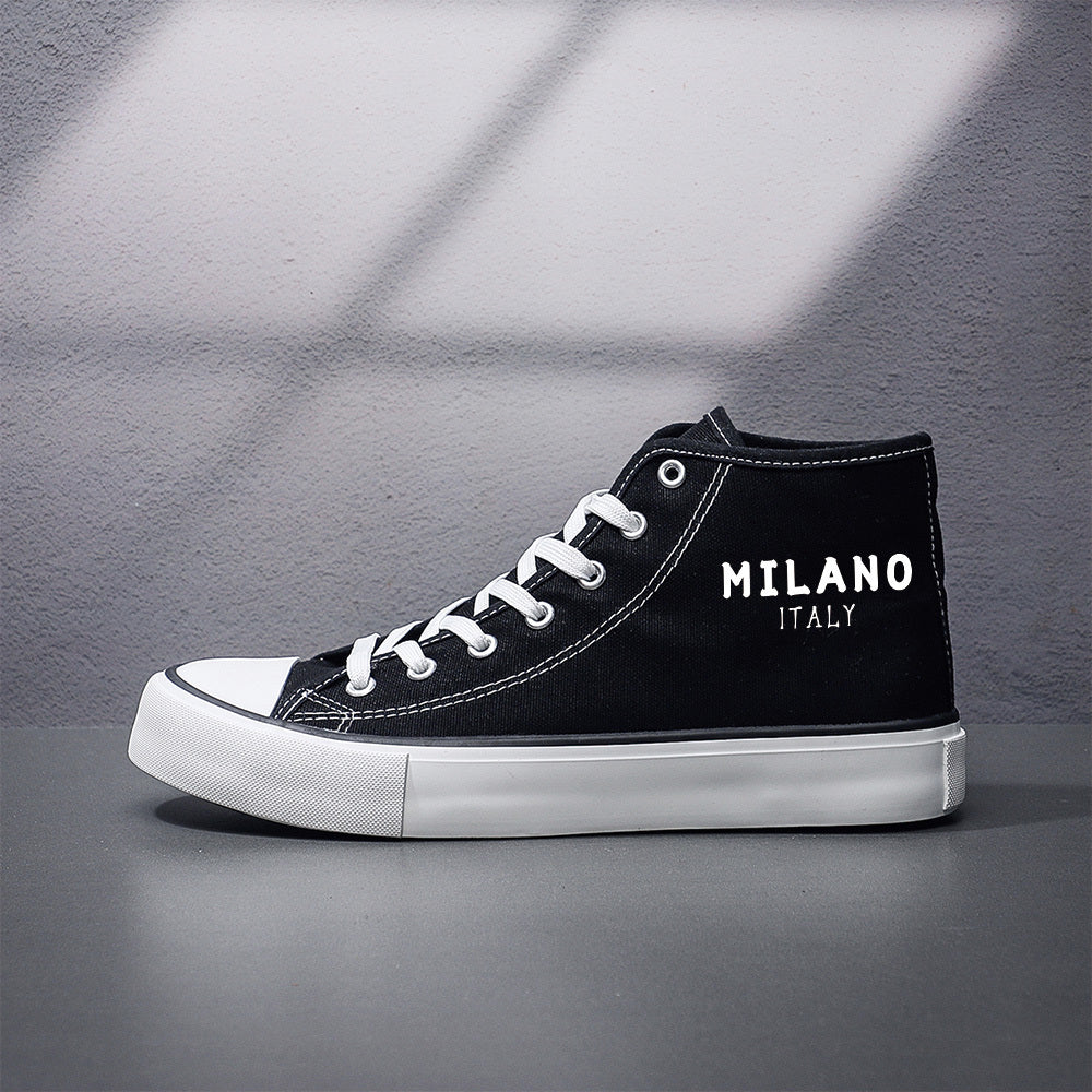Y Graffiti 68-S002 Men'S Shoes Black White Casual Sneakers Skate Shoes Lace 2D Print Series Campus Casual All-Season
