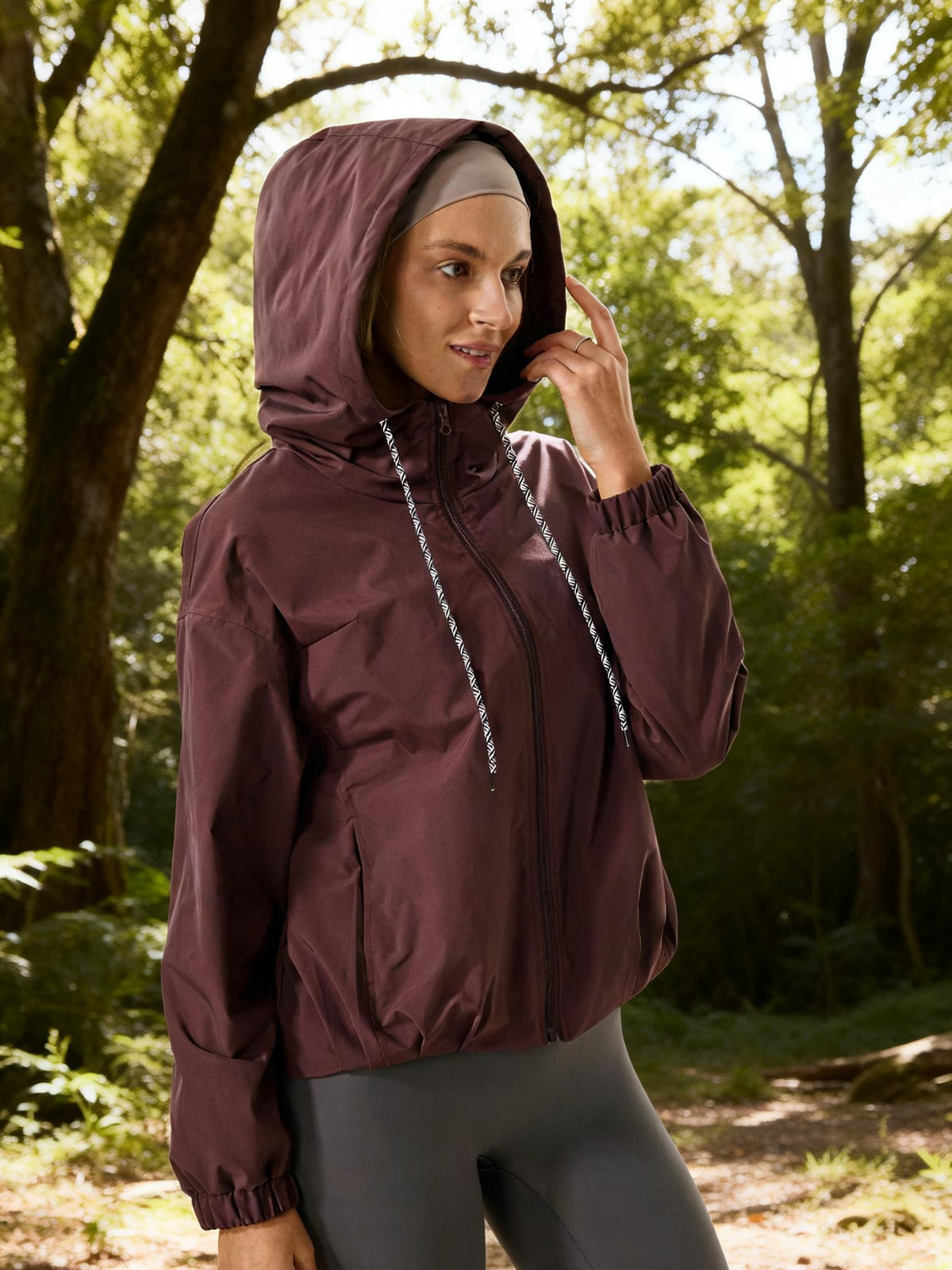 Women'S Casual Zip-Up Jacket, Loose Drawstring Hooded Coat, Spring/Autumn New Style, Easy Design Comfortable All-Match, Easily Blends Into Street, Casual, Light Outdoor And Other Dressing Styles, Easy to Put on And Off, Convenient for Daily