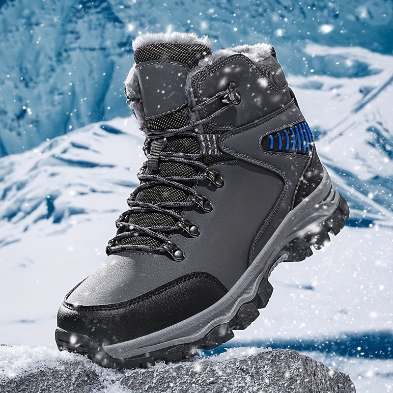 Men's Winter Snow Boots, High Quality and Slip-Resistant, Comfortable with Lining, Warm Outdoor Casual Sports Shoes