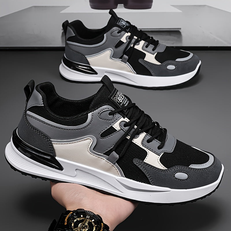 [Men's Sports Shoes] Mesh Summer Men's Casual Trendy Sports Shoes - Breathable Running Sneakers for Students with Thick-Sole Dad Shoes