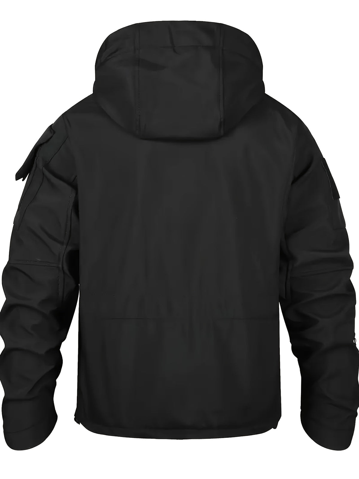 Winter Shark Skin Softshell Hooded Jacket Multi-pocket Tactical Windbreaker for Outdoor Adventures -lined Thermal Fabric Ideal for Snowy Weather and Hiking ExcursionsWinter Shark Skin Softshell Hooded Jacket Multi-pocket Tactical Windbreaker Fo