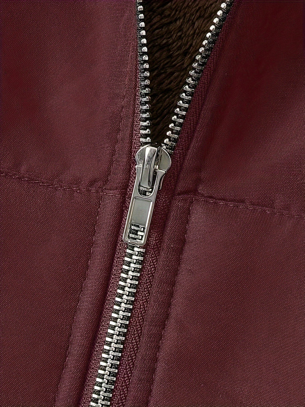 Solid Color Thermal Lined Hooded Jacket for Autumn/Winter Warmth and Casual Wear