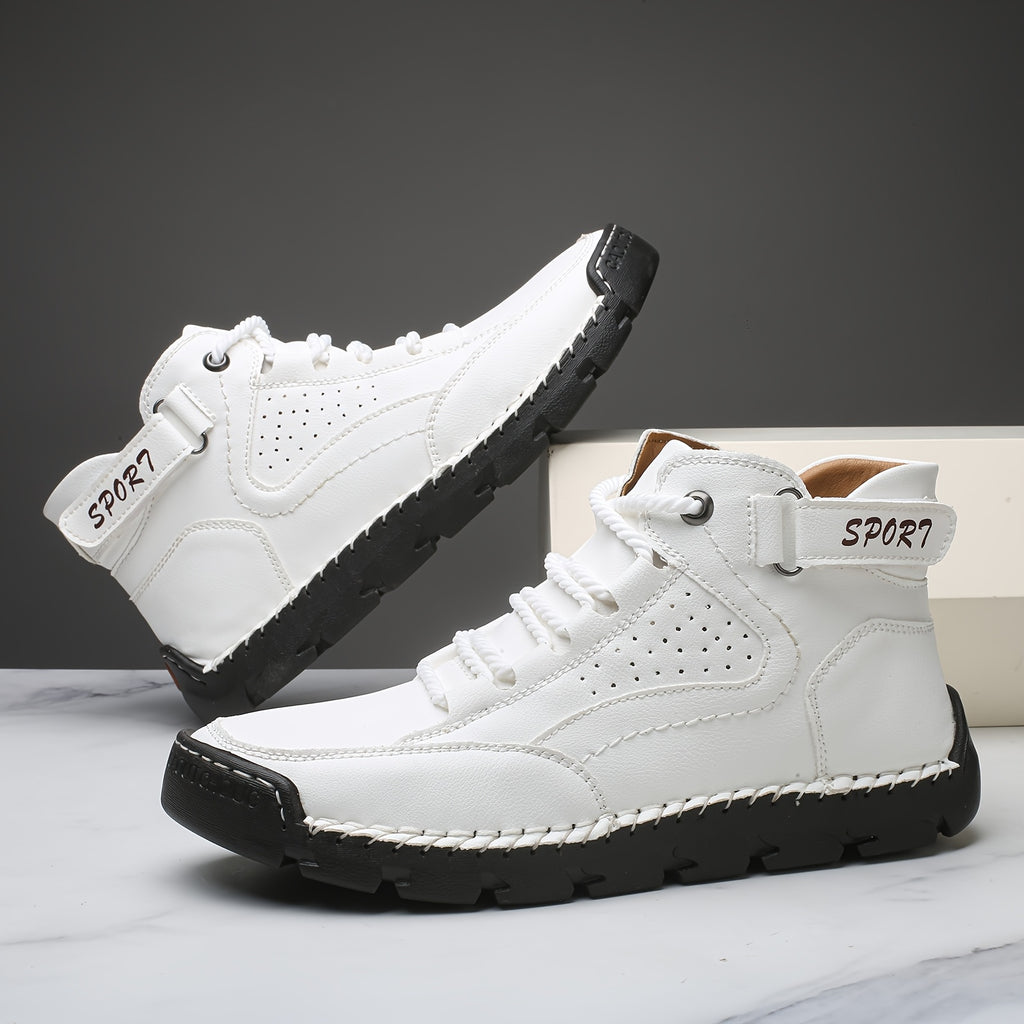 Autumn Winter Cross-Border Plus Size Hand Stitching Fashion Trend Wearable Non-Slip Thermal Casual Shoes Men'S Boots