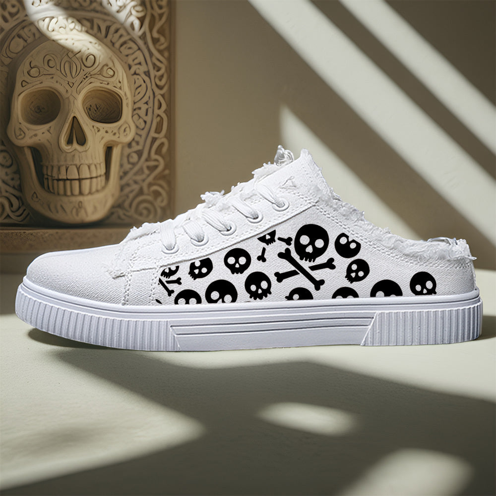 Kulou1-10-X003 Men'S Casual Sneakers Skate Shoes Lace 2D Print Series Campus Casual All-Season