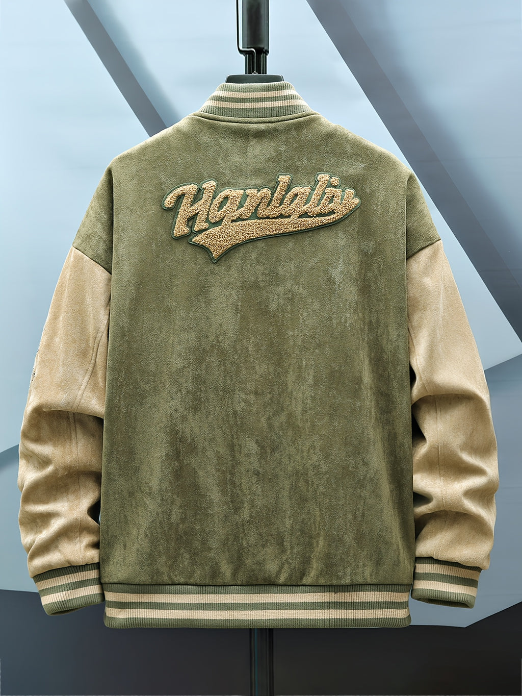 Men's and Women's High Street Embroidered Baseball Jacket with Stand-Up Collar, Trendy Short Trench Coat, Streetwear Brand Men's Jacket