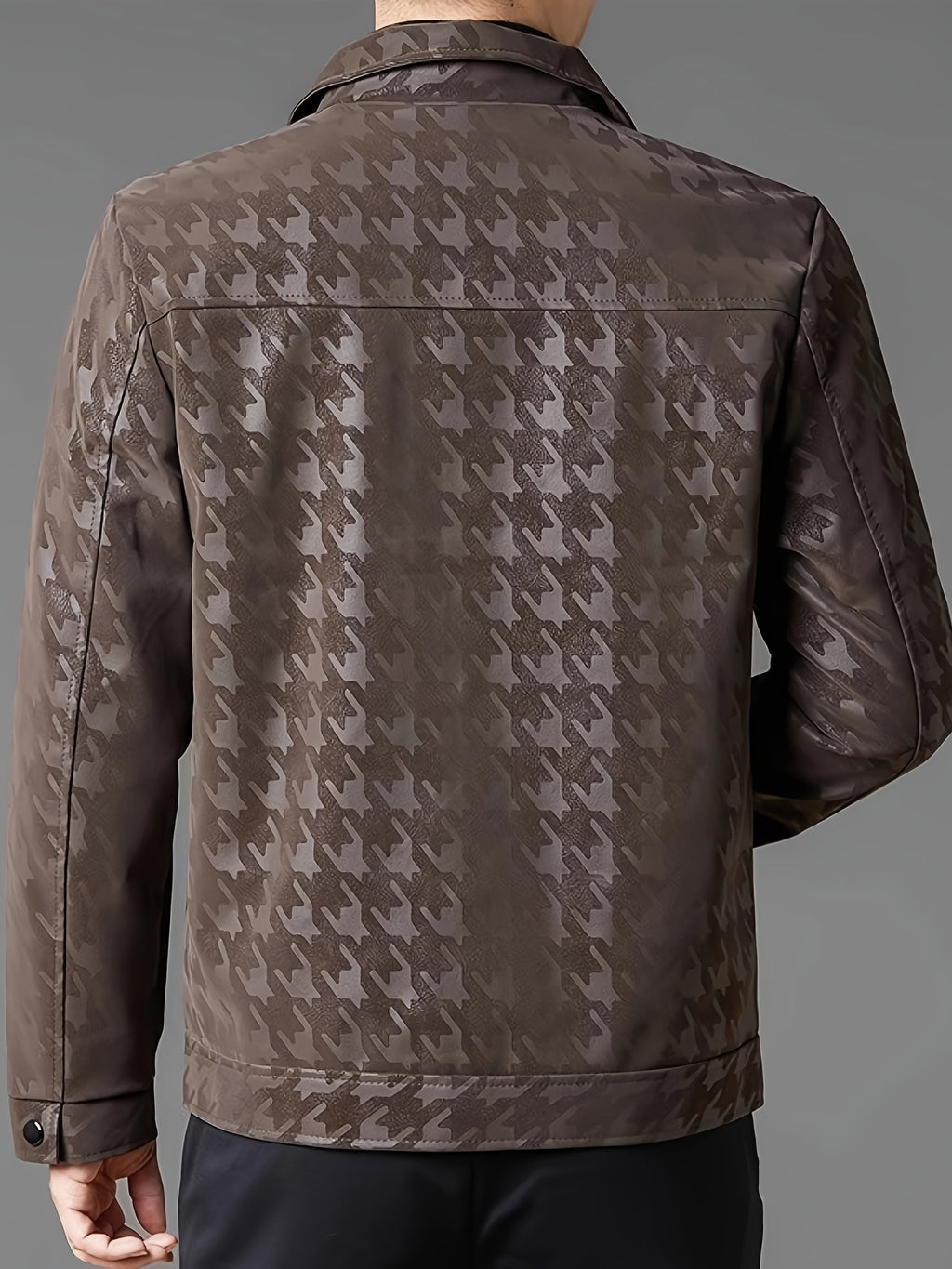 Men's Elegant Camouflage Pattern Jacket - Polyester, Lapel Collar, Long Sleeve, Casual Fashion Outerwear with Pockets for Spring and Autumn, Camouflage Jacket