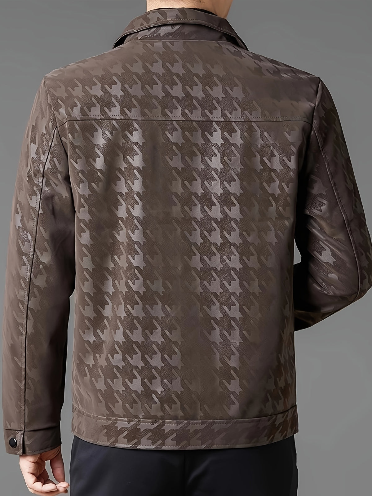 Men's Elegant Camouflage Pattern Jacket - Polyester, Lapel Collar, Long Sleeve, Casual Fashion Outerwear with Pockets for Spring and Autumn, Camouflage Jacket