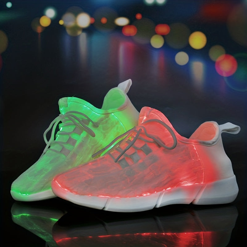Men's Flashing Luminous Shoes Light Up Trainers LED Rechargeable Glowing Sneaker