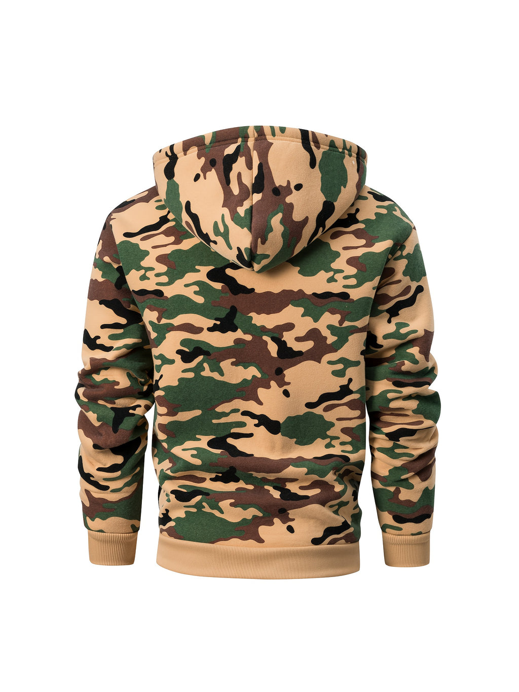Men'S Composite Fleece Camouflage Winter Warm Fashion Hoodie, Hunting