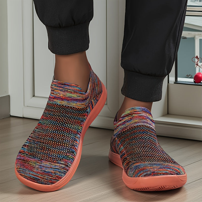 Men'S And Women'S Wide Version Casual Sports Outdoor Fitness Foot Fat Widened Ultra-Light Breathable Slip-On Fly Woven Barefoot Shoes