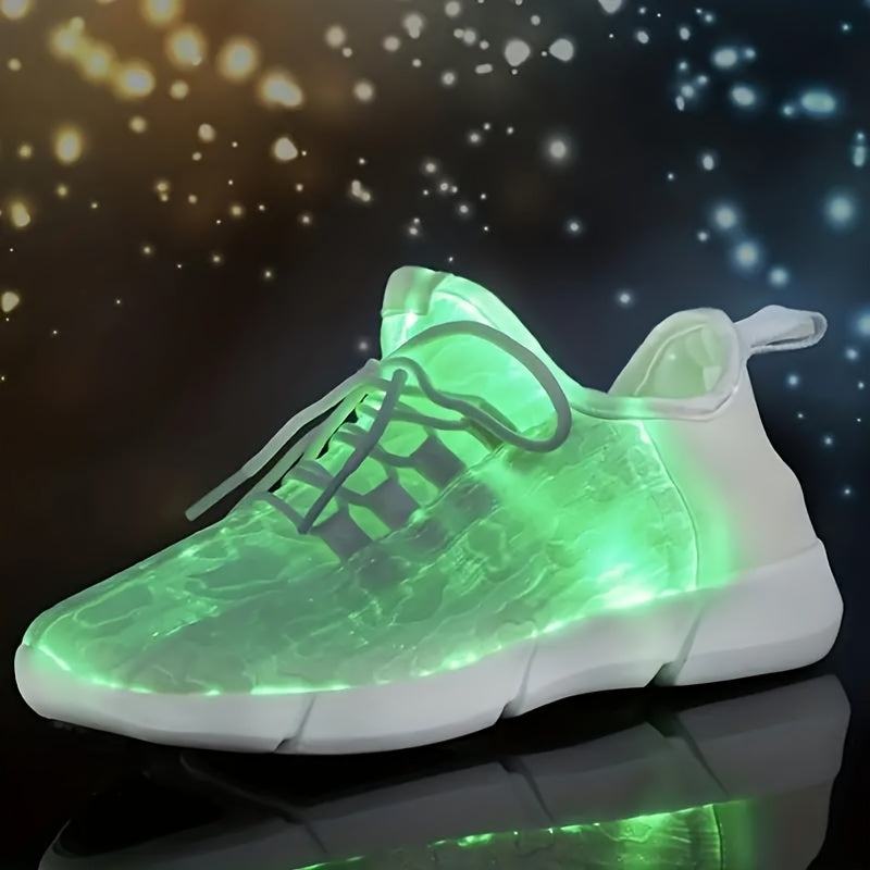 Men's Flashing Luminous Shoes Light Up Trainers LED Rechargeable Glowing Sneaker