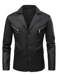[Pearson OBM] Men'S Casual Jacket, Solid Color Fashion Versatile Suit Jacket, Suitable for Daily Commuting Wear