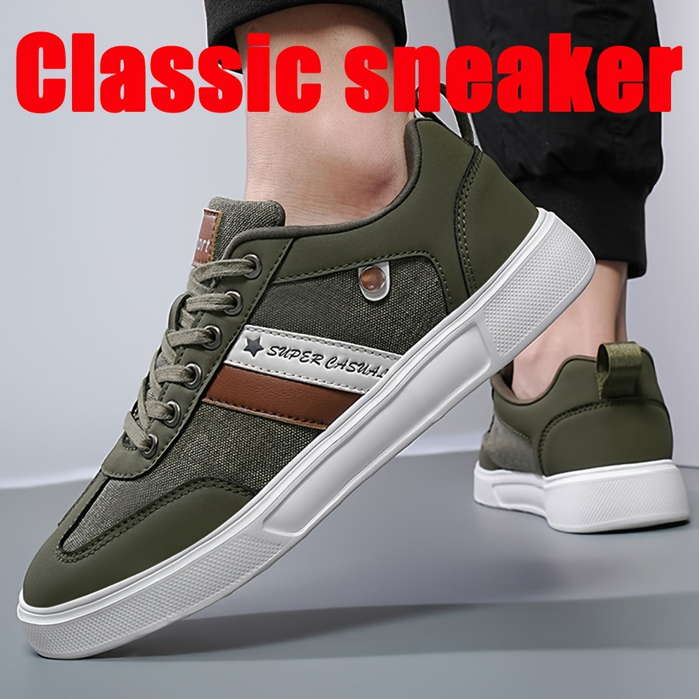 Men's Fashion Classic Casual Shoes, Street Sport Skate Shoes, Soft Sole and Soft Upper, Breathable and Lightweight
