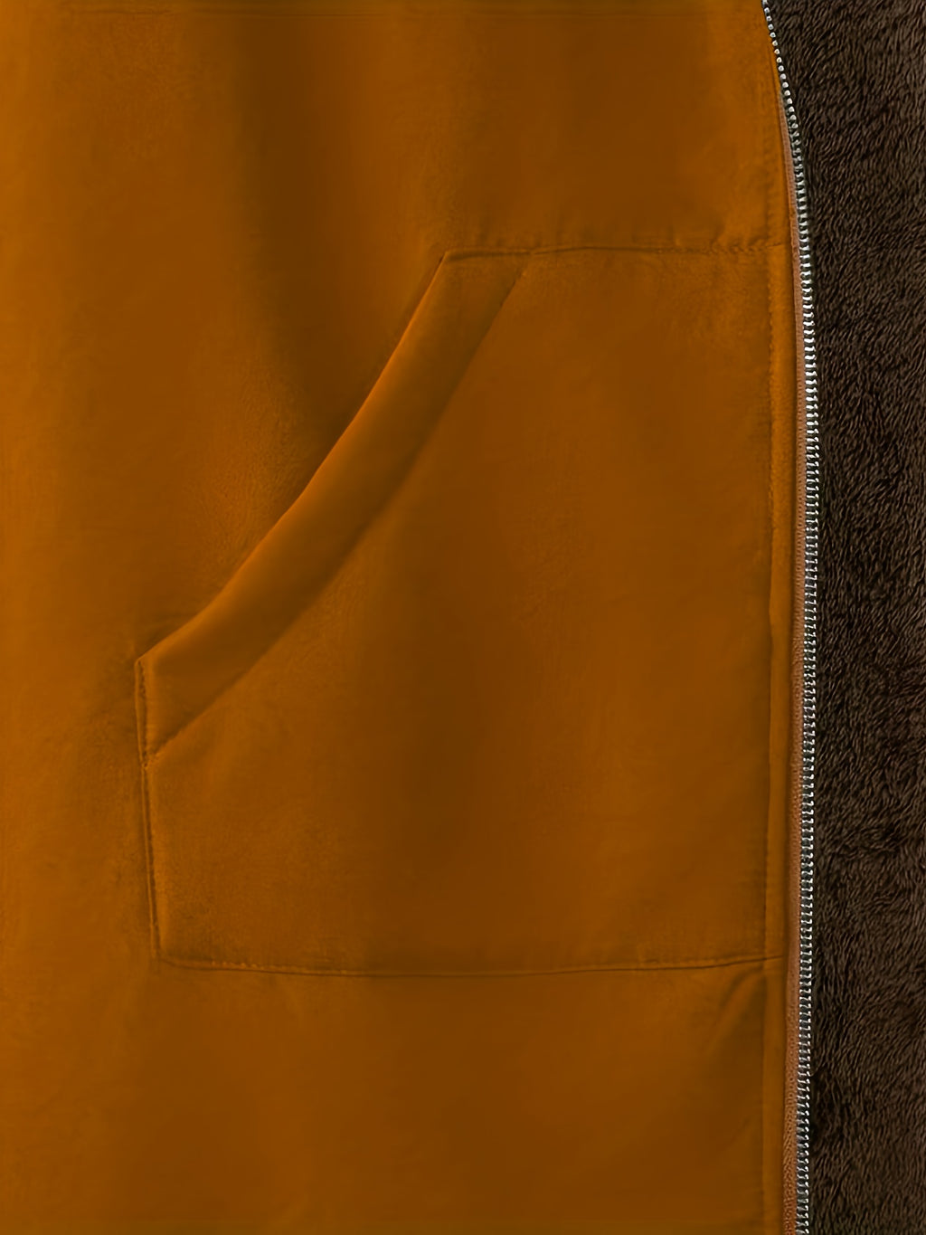 Solid Color Thermal Lined Hooded Jacket for Autumn/Winter Warmth and Casual Wear