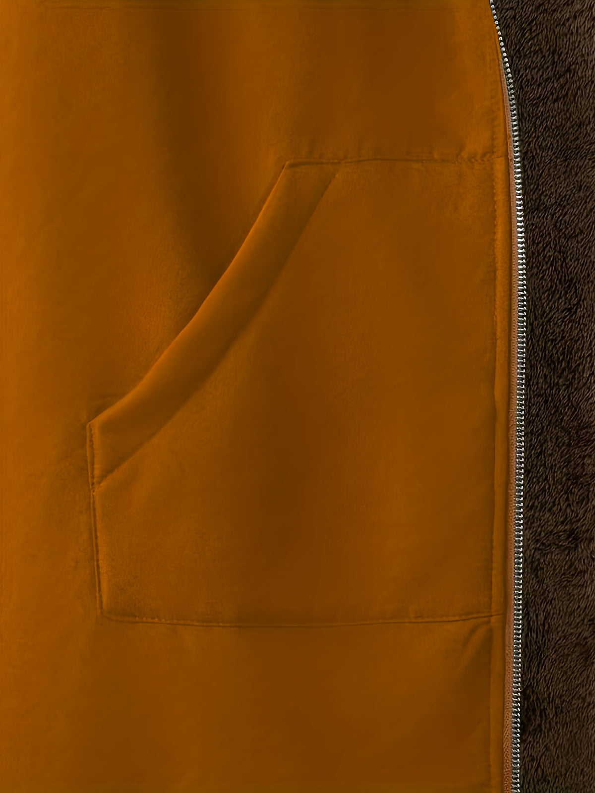 Solid Color Thermal Lined Hooded Jacket for Autumn/Winter Warmth and Casual Wear