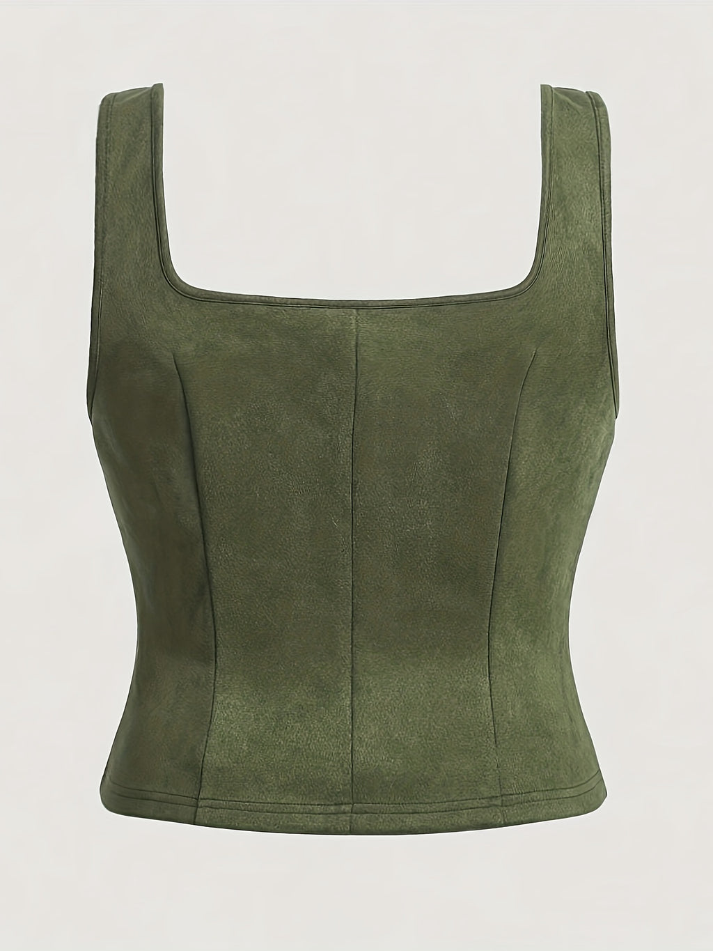 Vintage Elegant Lace-Up Drawstring Top Vest