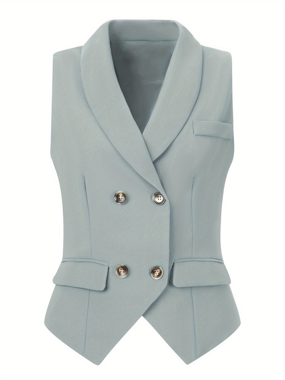 Women's Suit Vest Double Breasted Lapel Dressy Waistcoat Vest