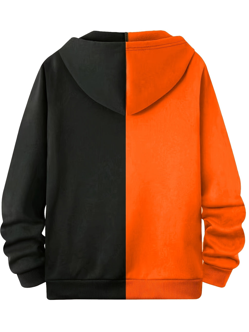 Men's Autumn/Winter Printed Hooded Zip-Up Jacket