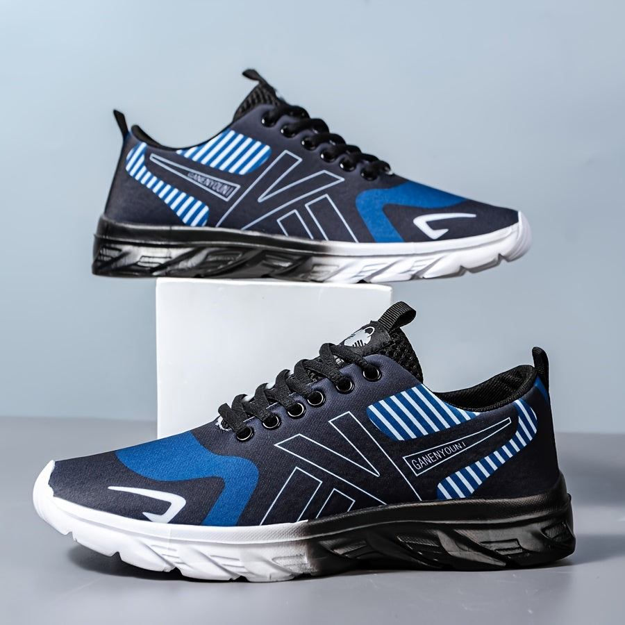 Men's Lightweight Breathable Canvas Sports Running Shoes, Soft Comfortable Affordable, Suitable for Tennis, Walking, Gym Workout, Jogging, Young Fashionable Trendy New Super Casual
