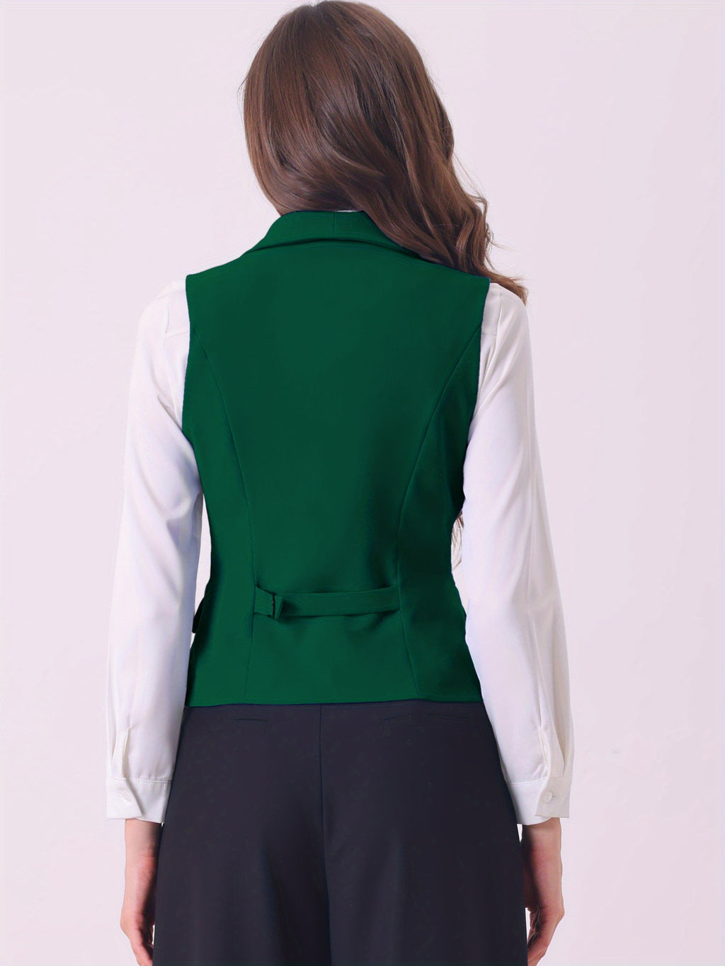 Women's Suit Vest Double Breasted Lapel Dressy Waistcoat Vest