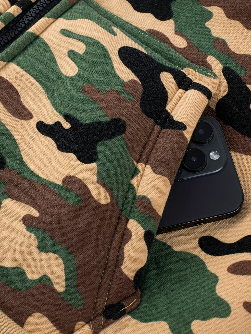 Men'S Composite Fleece Camouflage Winter Warm Fashion Hoodie, Hunting
