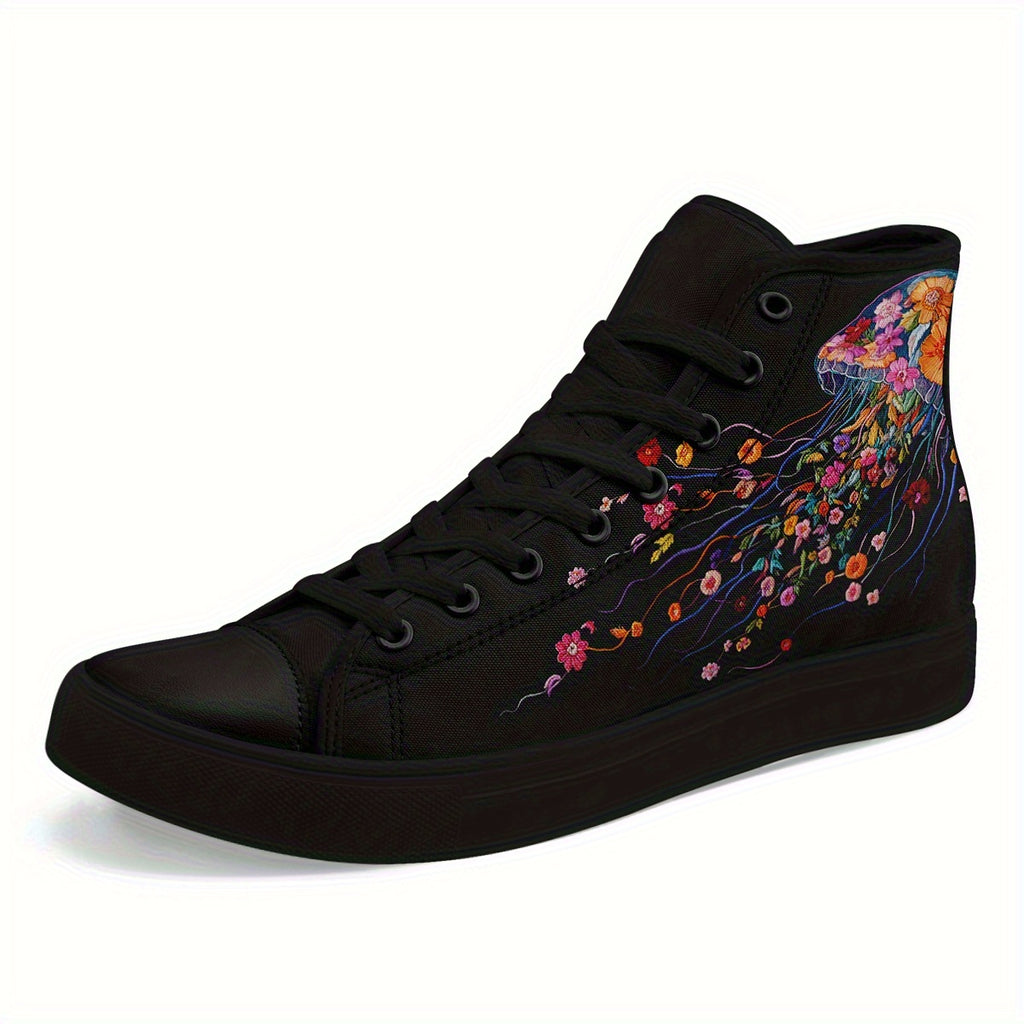 Men's Plus Size High-Top Casual Sneakers, Starry Artistic Print Lightweight Shoes for Street Style & Everyday Comfort, Unisex All-match Shoes for Daily Wear