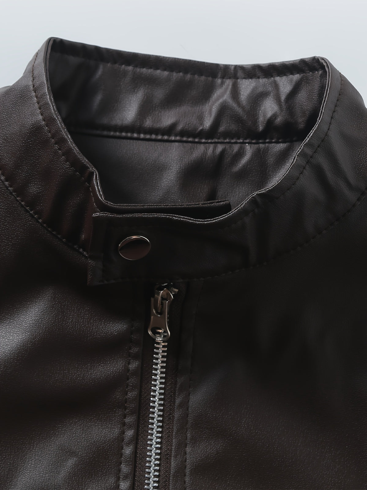 New Autumn/Winter Men's Jacket, European/American Style Motorcycle Jacket, Men's Stand Collar Windproof Winter Outerwear