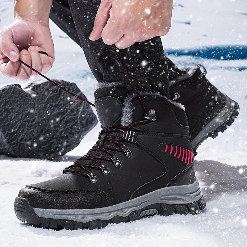 Men's Winter Snow Boots, High Quality and Slip-Resistant, Comfortable with Lining, Warm Outdoor Casual Sports Shoes