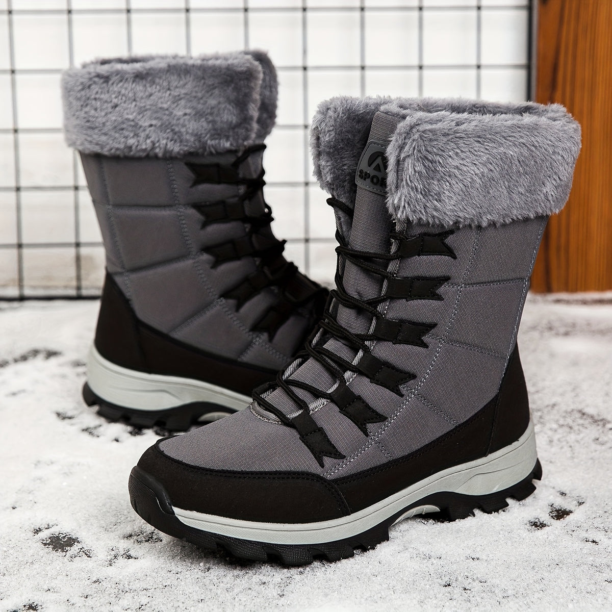 Men's Snow Boots, -Lined, Thickened Outdoor Hiking Shoes Casual Footwear