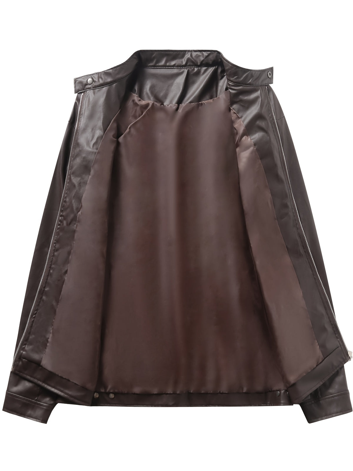 New Autumn/Winter Men's Jacket, European/American Style Motorcycle Jacket, Men's Stand Collar Windproof Winter Outerwear