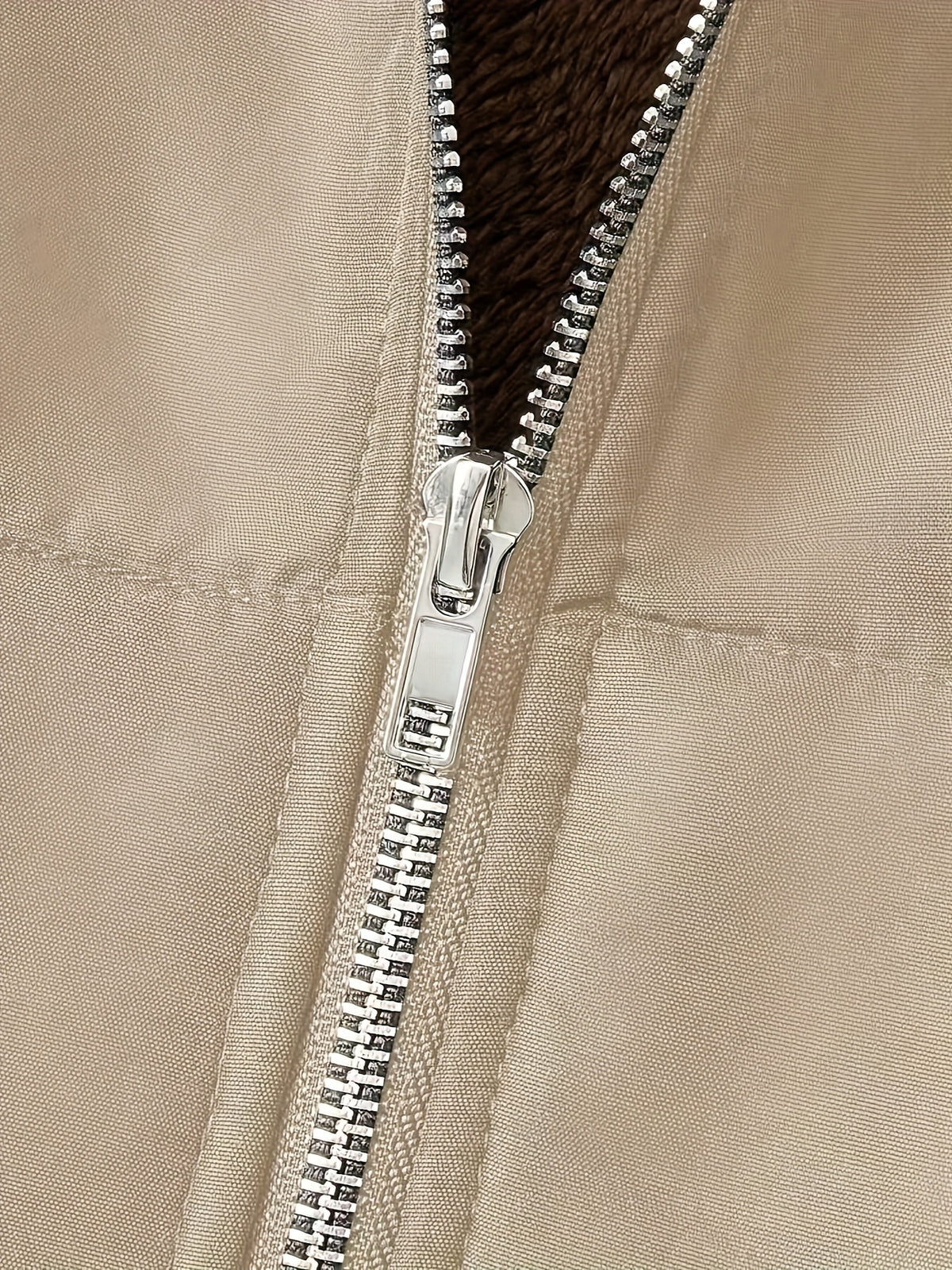 Solid Color Thermal Lined Hooded Jacket for Autumn/Winter Warmth and Casual Wear