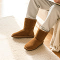 Bruno Marc Men's Winter Boots with Faux Fur Lining - Slip-On Ankle Booties, -Like Upper, TPR Traction Sole & PU - Cold Weather Warm for Ice, Snow, /Outdoor (Beige/Brown) - Easy-Care Classic