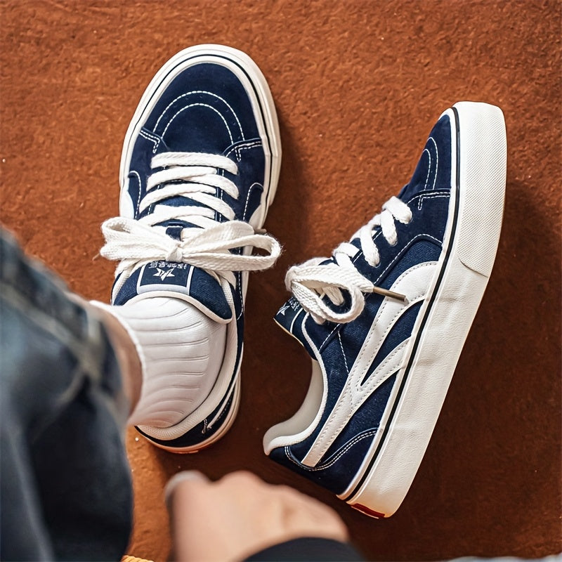 Men's Low-Top Canvas Shoes New Autumn Collection Versatile Athletic Casual Flat-Bottom Classic Skate Shoes Trendy Men's Footwear