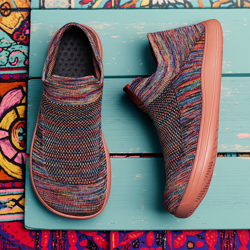 Men'S And Women'S Wide Version Casual Sports Outdoor Fitness Foot Fat Widened Ultra-Light Breathable Slip-On Fly Woven Barefoot Shoes